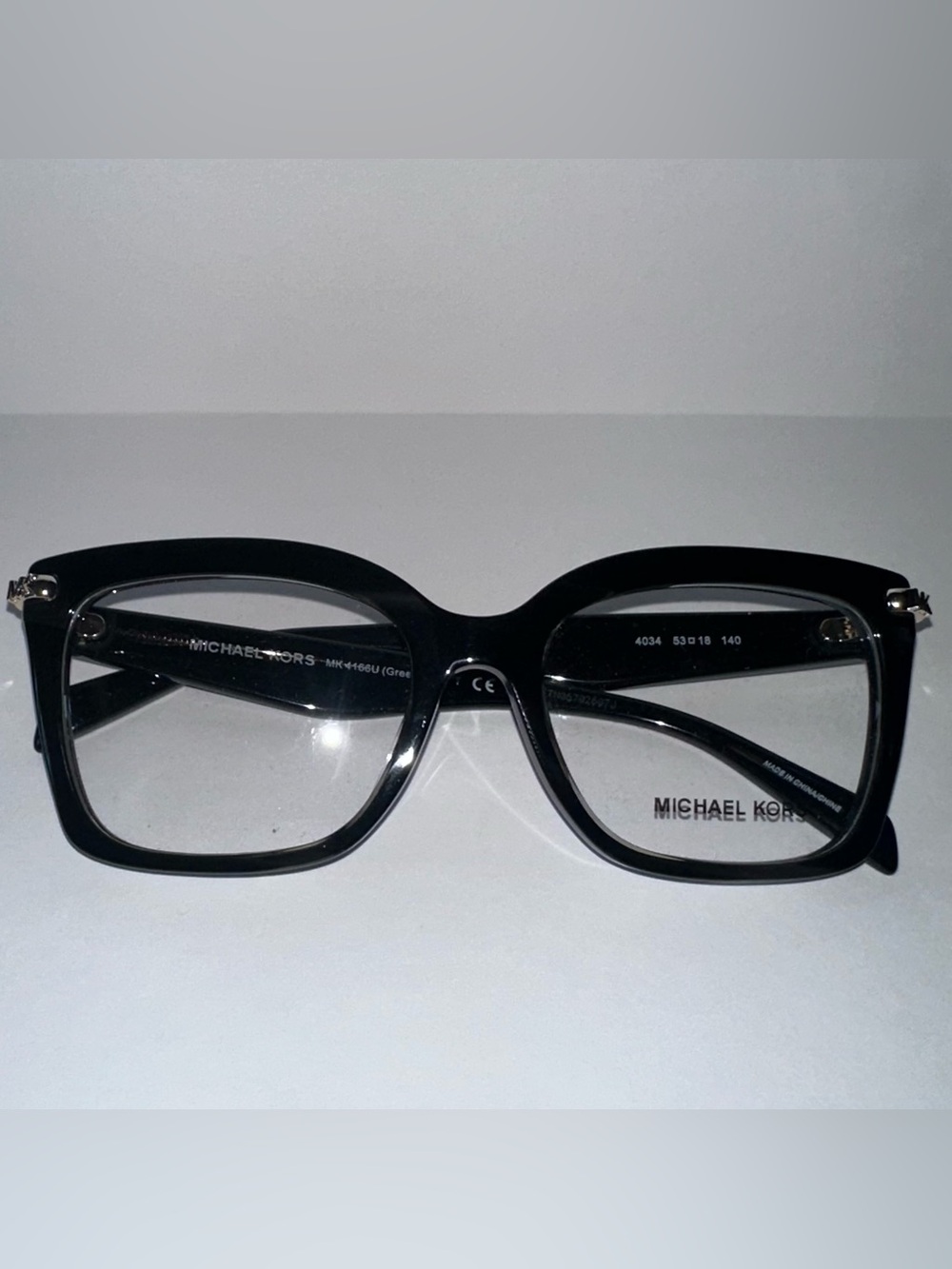 Michael Kors MK4166U Greenville Black Full-Rim Square Glasses